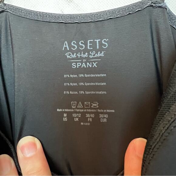 Spanx Assets Red Hot Label Shapewear Padded Slip Dress Black Medium - Picture 8 of 12